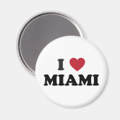 Ich liebe Miami Florida Magnet (Vorderseite/Rückseite)