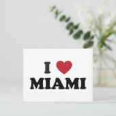 Ich liebe Miami Florida Postkarte (Stehend Vorderseite)