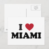 Ich liebe Miami Florida Postkarte (Vorne/Hinten)