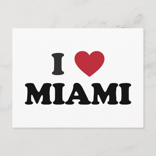 Ich liebe Miami Florida Postkarte (Vorderseite)