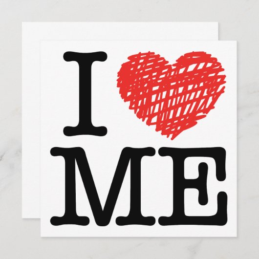 Ich Liebe mich Einladung (Vorne/Hinten)