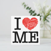 Ich Liebe mich Einladung (Stehend Vorderseite)