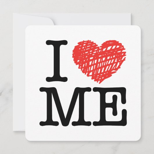 Ich Liebe mich Feiertagskarte (Vorderseite)