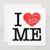 Ich Liebe mich Feiertagskarte (Vorne/Hinten)