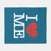 Ich Liebe mich Fleecedecke (Vorderseite (Horizontal))