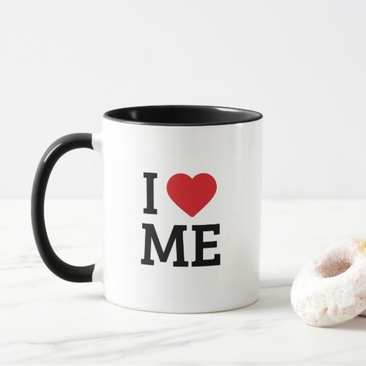 Ich Liebe Mich Kaffeetasse | Selbstliebe-Geschenk (Mit Donut)