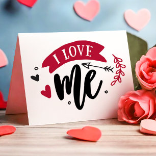 Ich liebe mich lustigen Anti-Valentinstag Feiertagskarte
