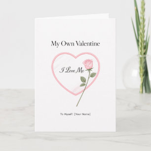 Ich liebe mich Rosen-Herz Valentinstag Design Karte