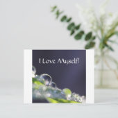 "Ich Liebe mich selbst!" Reihe 2 Postkarte (Stehend Vorderseite)