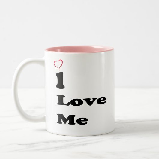 Ich Liebe Mich Self-Love Typografie Tasse (Links)