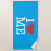 Ich Liebe mich Strandtuch (Vorderseite)