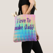 "Ich Liebe, mich zu machen!" Pastel Rainbow Tasche (Von Nahem)