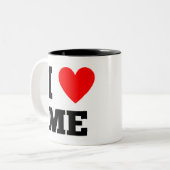 Ich Liebe mich Zweifarbige Tasse (Vorderseite Links)
