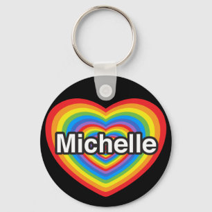 Ich liebe Michelle. Ich liebe dich Michelle. Herz Schlüsselanhänger