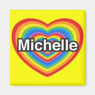 Ich Liebe Michelle. Ich Liebe dir Michelle. Herz Magnet