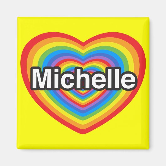 Ich Liebe Michelle. Ich Liebe dir Michelle. Herz Magnet (Vorne)