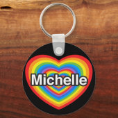 Ich Liebe Michelle. Ich Liebe dir Michelle. Herz Schlüsselanhänger (Vorderseite)