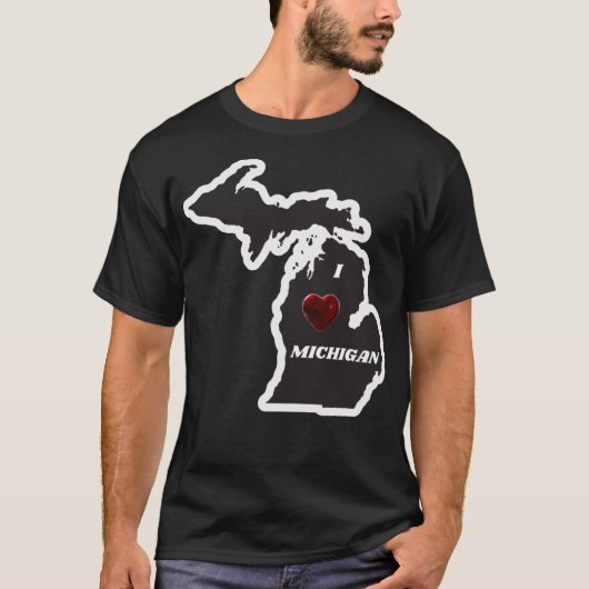 Ich liebe Michigan 3 T-Shirt (Vorderseite)