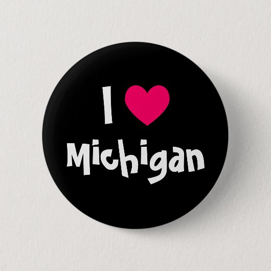 Ich liebe Michigan Button (Vorderseite)