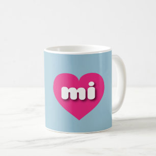 Ich liebe Michigan - mein heißrosa Herz Kaffeetasse