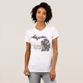 Ich Liebe Michigan mit Blumenfülle T-Shirt (Vorne ganz)