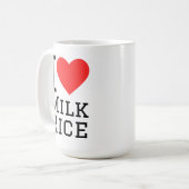 Ich liebe Milchreis Kaffeetasse (Vorderseite Links)