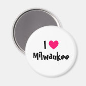 Ich liebe Milwaukee Magnet (Vorderseite/Rückseite)