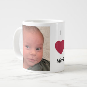 Ich liebe Mimi Oma Opa PaPa 2 Foto  Jumbo-Tasse