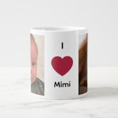 Ich liebe Mimi Oma Opa PaPa 2 Foto Jumbo-Tasse (Vorderseite)