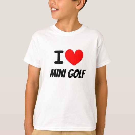 Ich liebe Minigolf zum Shirt (Vorderseite)