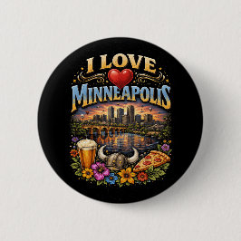 Ich liebe Minneapolis Button