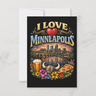 Ich liebe Minneapolis Dankeskarte
