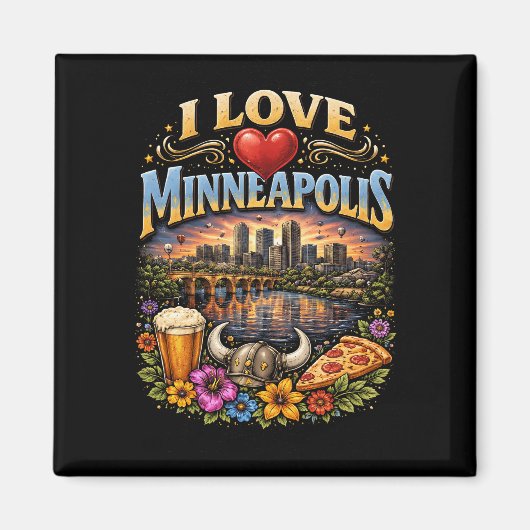 Ich liebe Minneapolis Magnet (Vorne)
