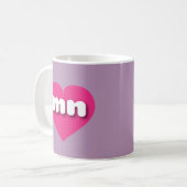 Ich liebe Minnesota - mn hellrosa Herz Kaffeetasse (Vorderseite Links)