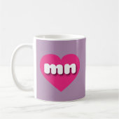 Ich liebe Minnesota - mn hellrosa Herz Kaffeetasse (Links)