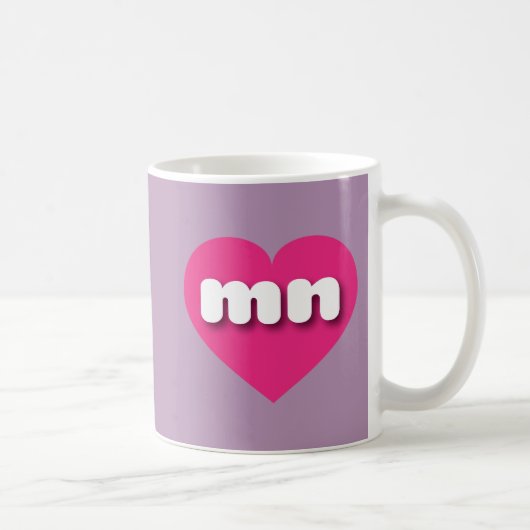 Ich liebe Minnesota - mn hellrosa Herz Kaffeetasse (Rechts)