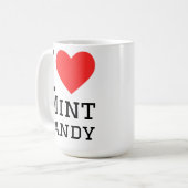 Ich liebe Minzbonbons Kaffeetasse (Vorderseite Links)