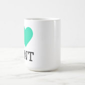 Ich liebe Minze Kaffeetasse (Mittel)