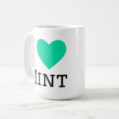 Ich liebe Minze Kaffeetasse (Vorderseite Links)