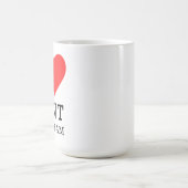 Ich liebe Minzeiscreme Kaffeetasse (Mittel)