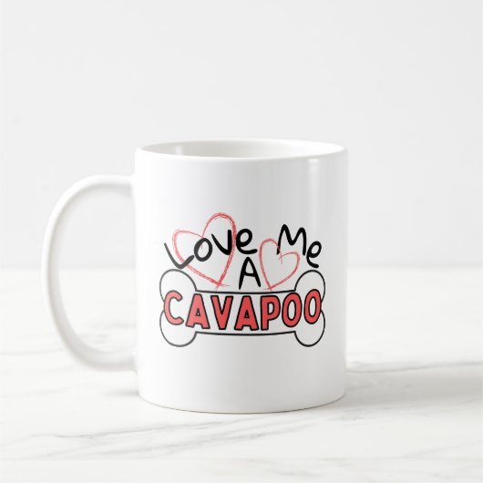 Ich Liebe mir ein Cavapoo | Cavoodle | I Heart Cav Kaffeetasse (Links)