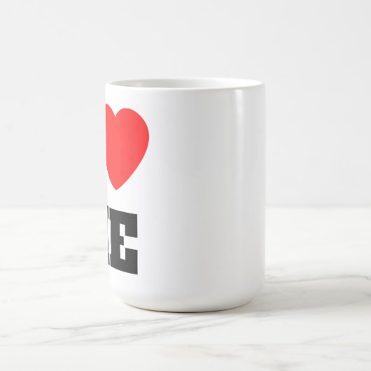 Ich Liebe mir Monogram Script inspirierend Kaffeetasse (Mittel)