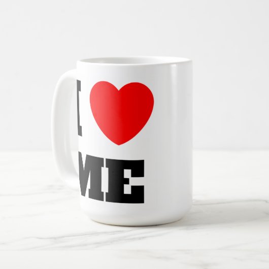 Ich Liebe mir Monogram Script inspirierend Kaffeetasse (Vorderseite Links)