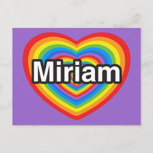 Ich liebe Miriam. Ich liebe dich Miriam. Herz Postkarte