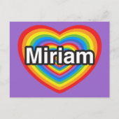 Ich Liebe Miriam. Ich Liebe dir Miriam. Herz Postkarte (Vorderseite)