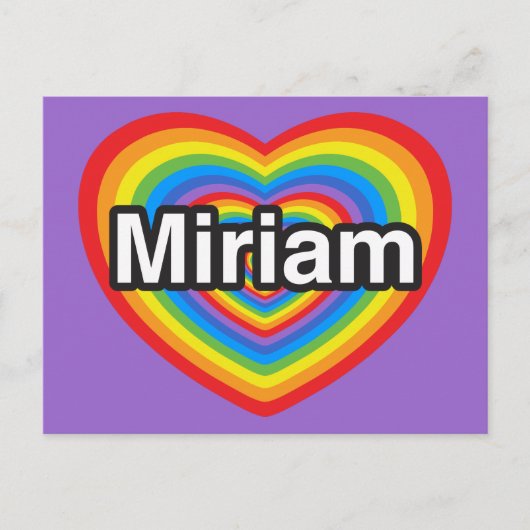 Ich Liebe Miriam. Ich Liebe dir Miriam. Herz Postkarte (Vorderseite)