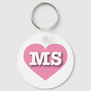 Ich liebe Mississippi - MS rosa Herz Schlüsselanhänger