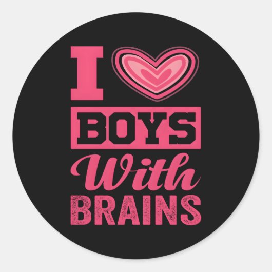 Ich Liebe mit Braunen Freund Runder Aufkleber (Vorderseite)