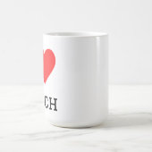 Ich liebe Mittagessen Kaffeetasse (Mittel)