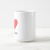 Ich liebe Mittwoch  Quadratischer Aufkleber Kaffeetasse (Mittel)
